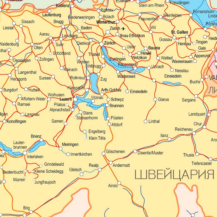 Карты железных дорог Европы