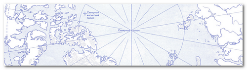 Контурная карта Северного Ледовитого океана