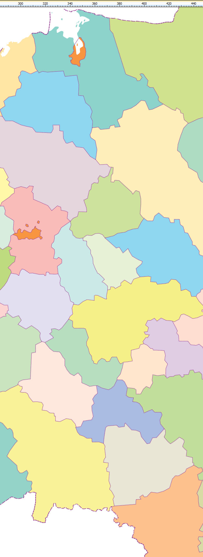 Контурная векторная карта России РФ-КБ Контурная векторная карта России РФ-КБ