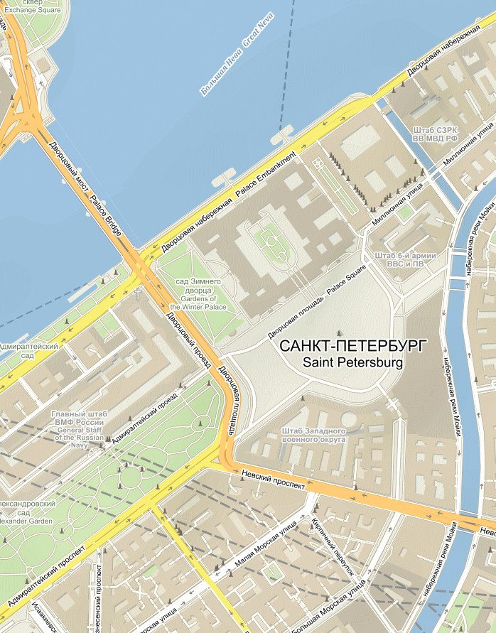 Подробная карта Санкт-Петербурга