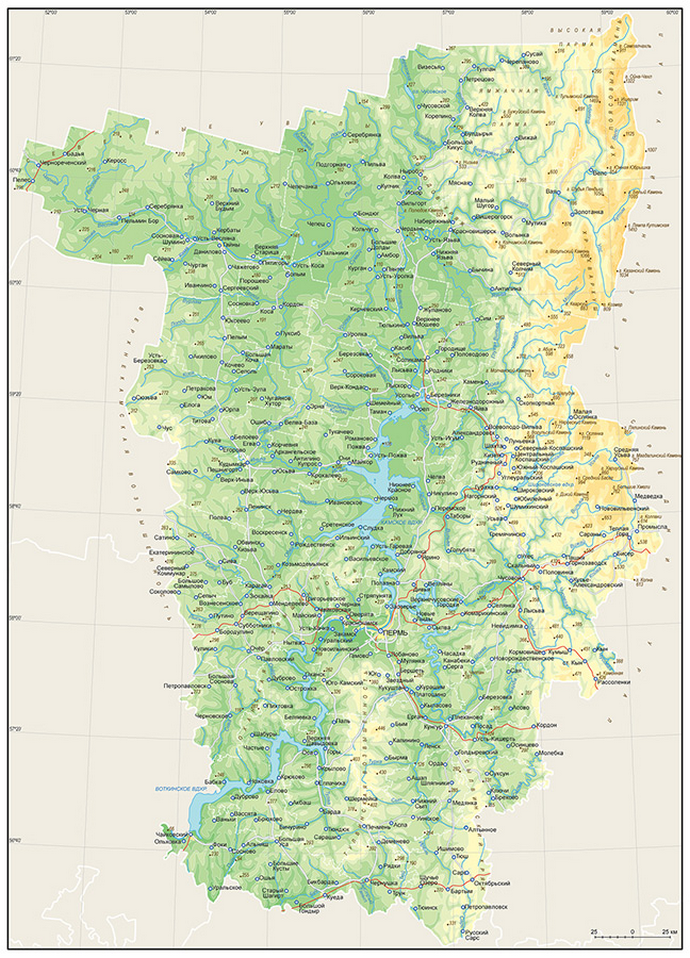 Векторные карты Пермского края для скачивания и печати AI SVG EPS PDF