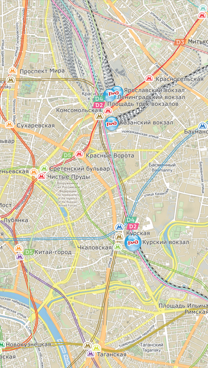Векторная карта метро Москвы ВКММ23