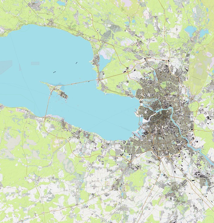 Топографическая карта Санкт-Петербурга (2022)