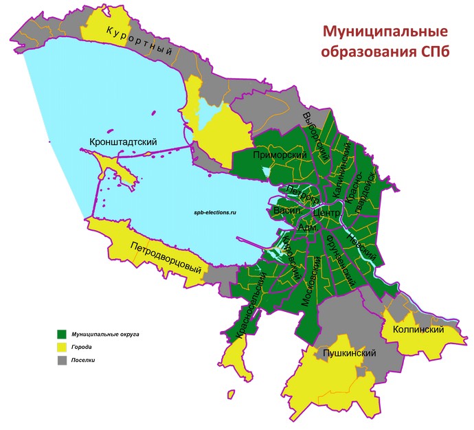 Административные карты Санкт-Петербурга