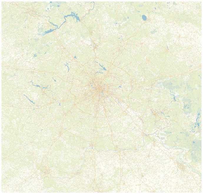 Подробная карта Московской области