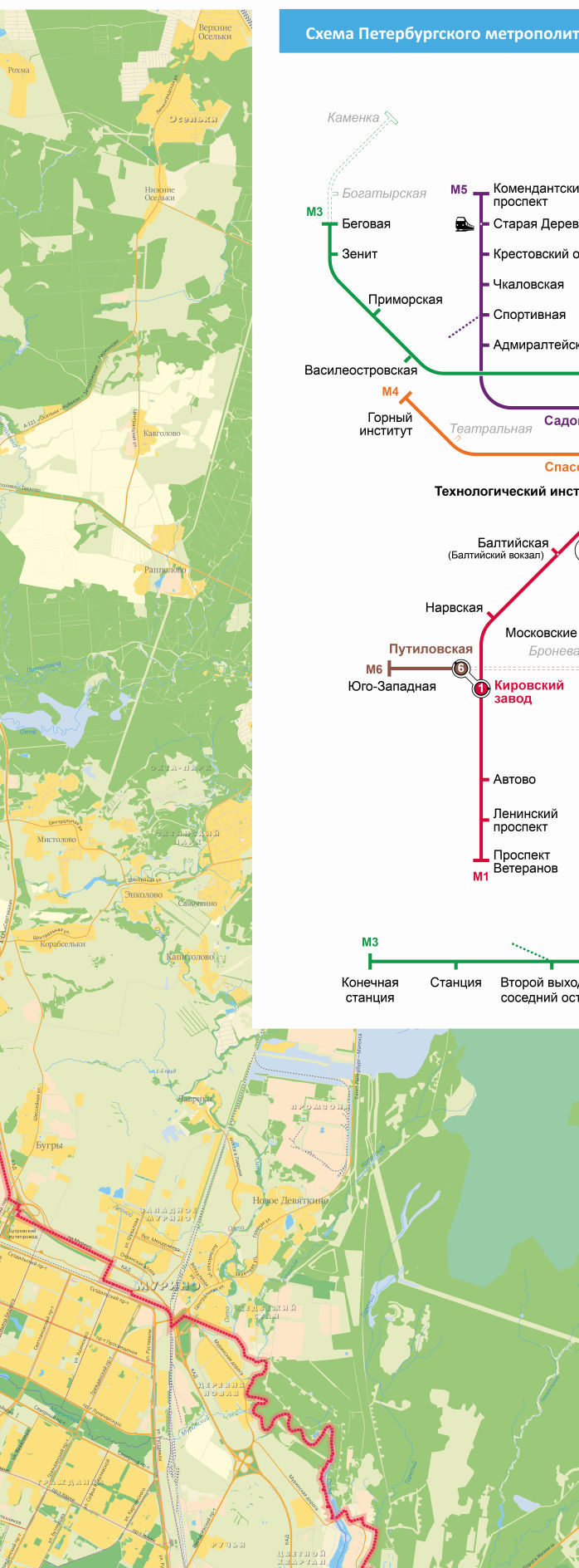 Векторная карта СПБ-УОП