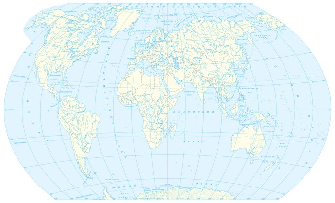 Векторная карта-схема Мира