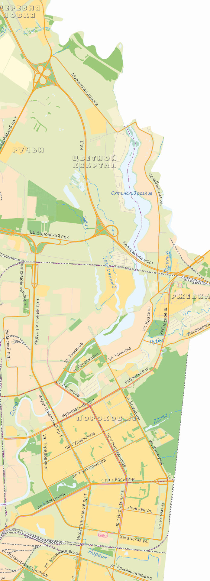 Векторная карта СПБ-УОО