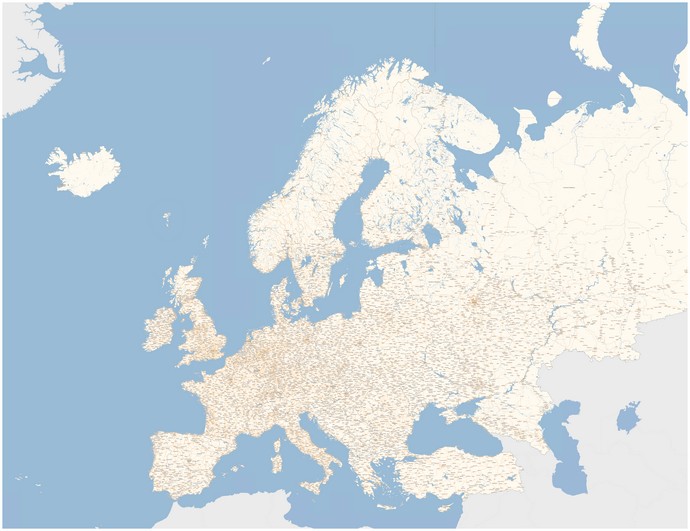 Карта Европы на русском