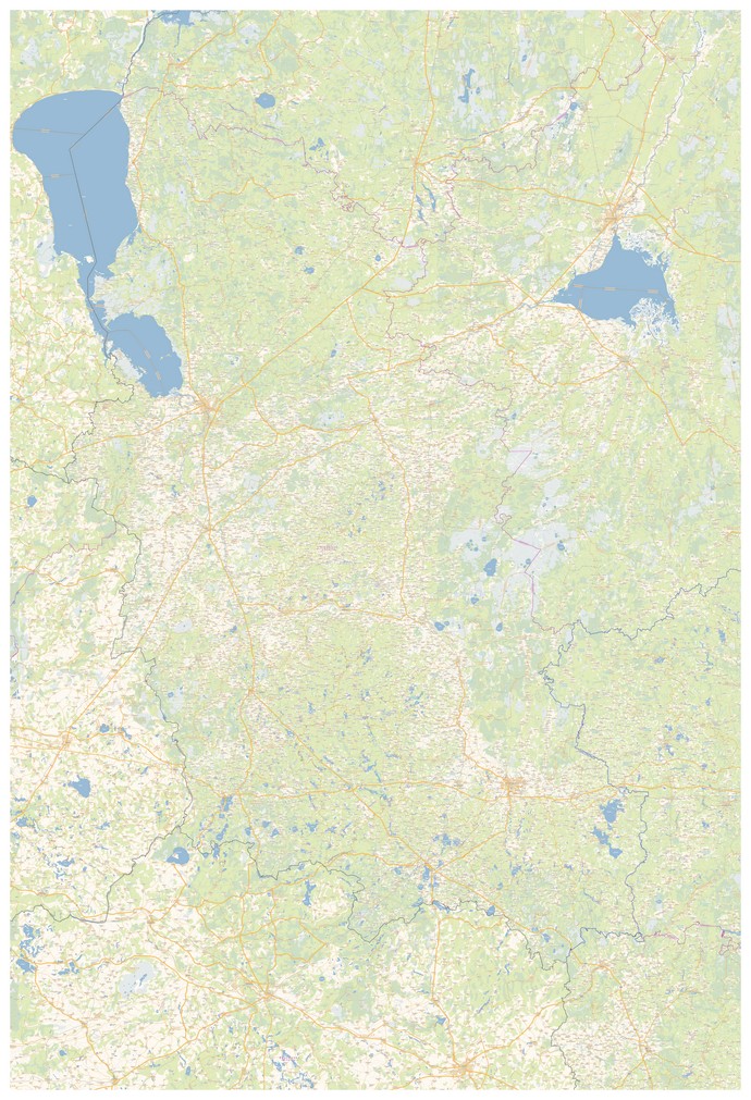 Карта Псковской области [ с районами и волостями]