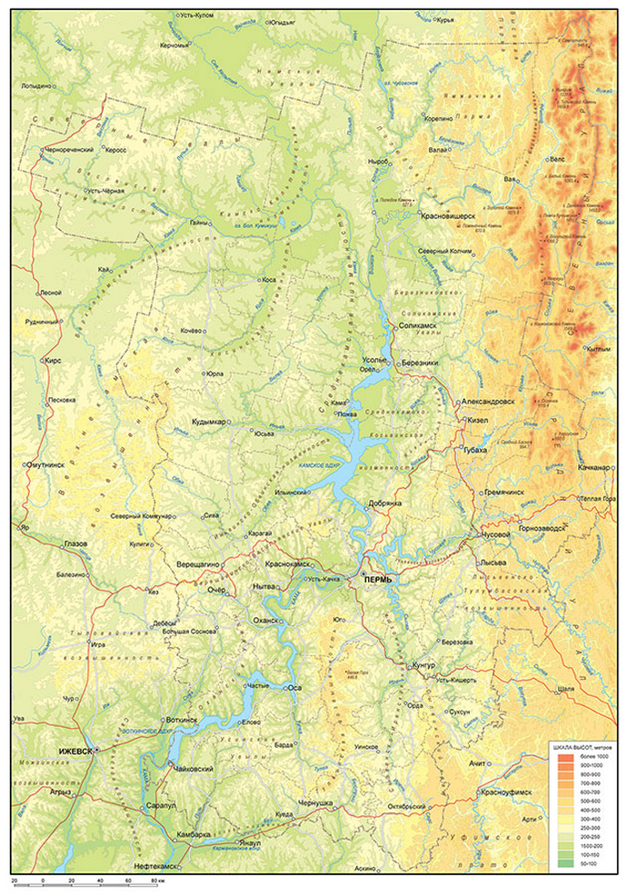 Векторные карты Пермского края для скачивания и печати AI SVG EPS PDF