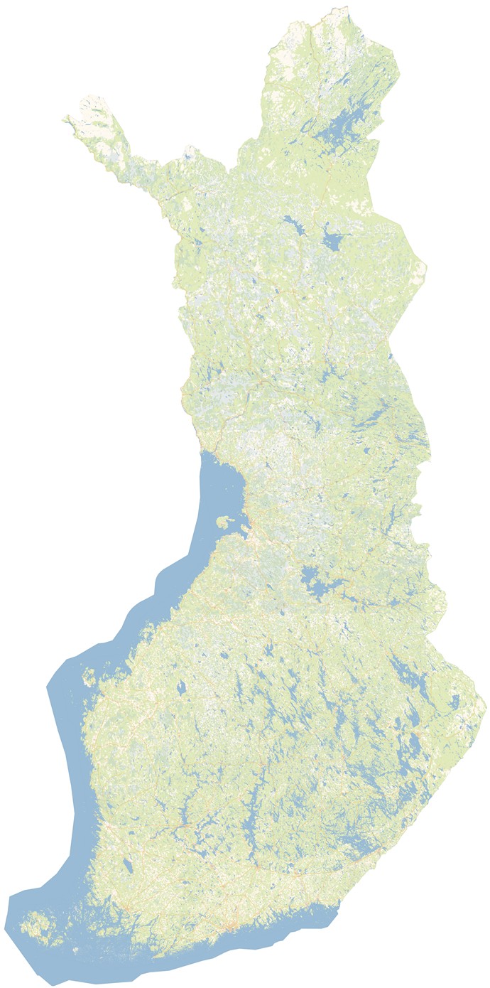 Большая карта Финляндии [на русском]