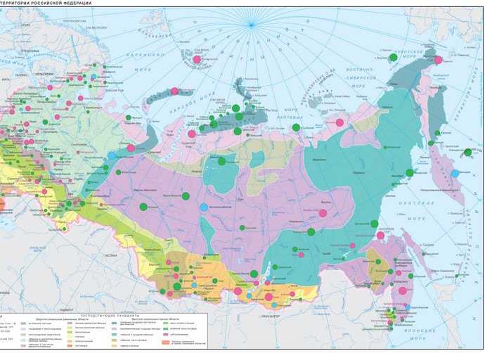 Векторная карта охраняемых природных территорий РФ