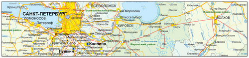 Векторная карта АТД и транспорт Ленинградской области