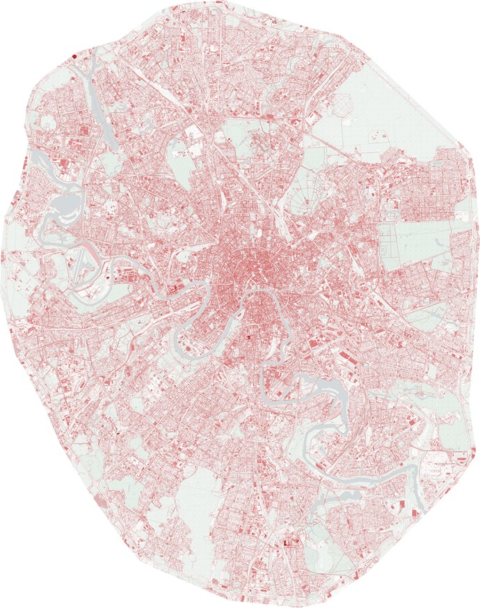 Кадастровая карта Москвы в предлелах МКАД (2023 г.)