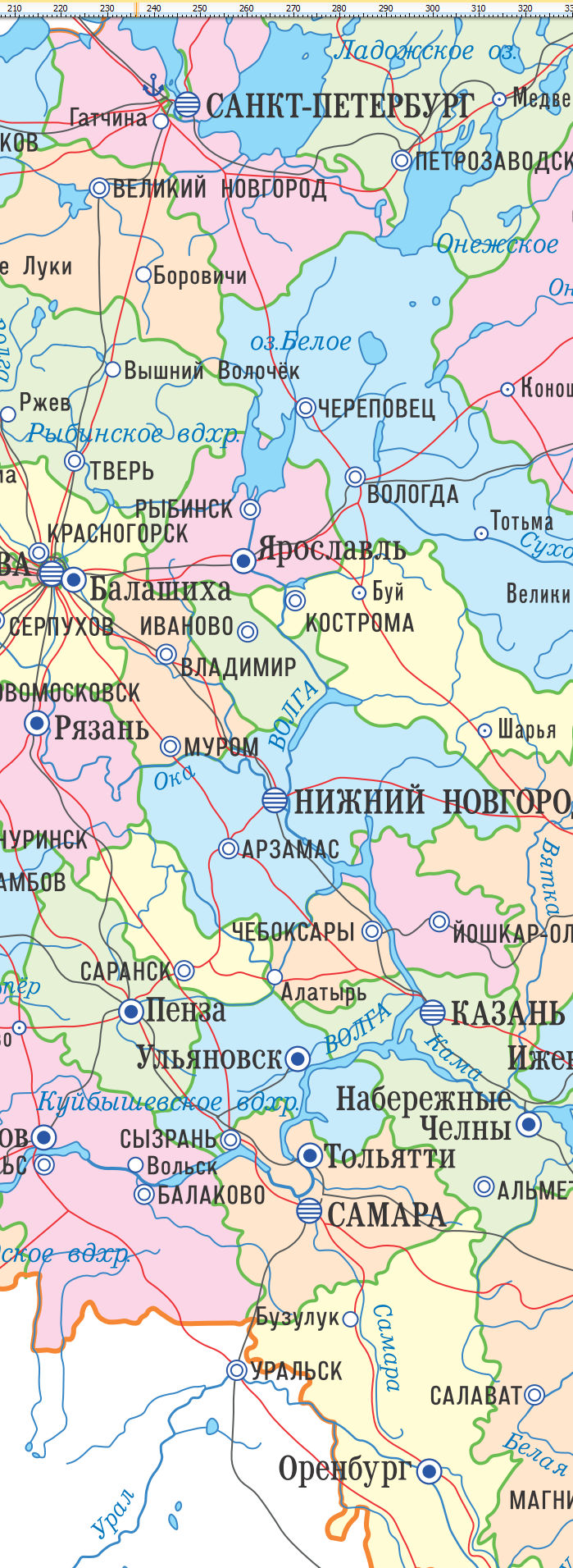 Политико-административная карта России РФ-АА