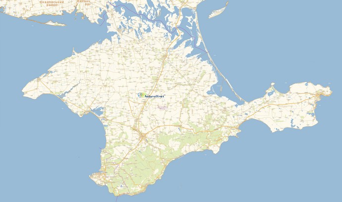 Карты республики Крым с городами и поселками КРКГП