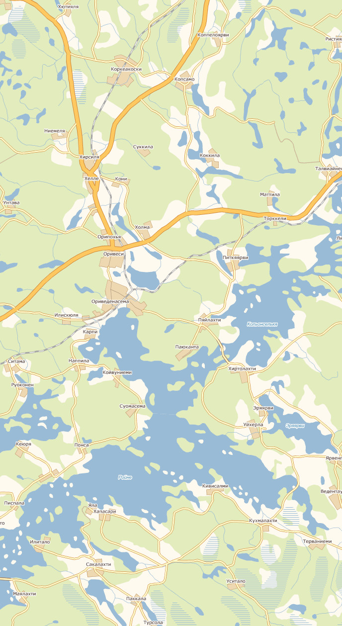 Большая карта Финляндии [на русском]