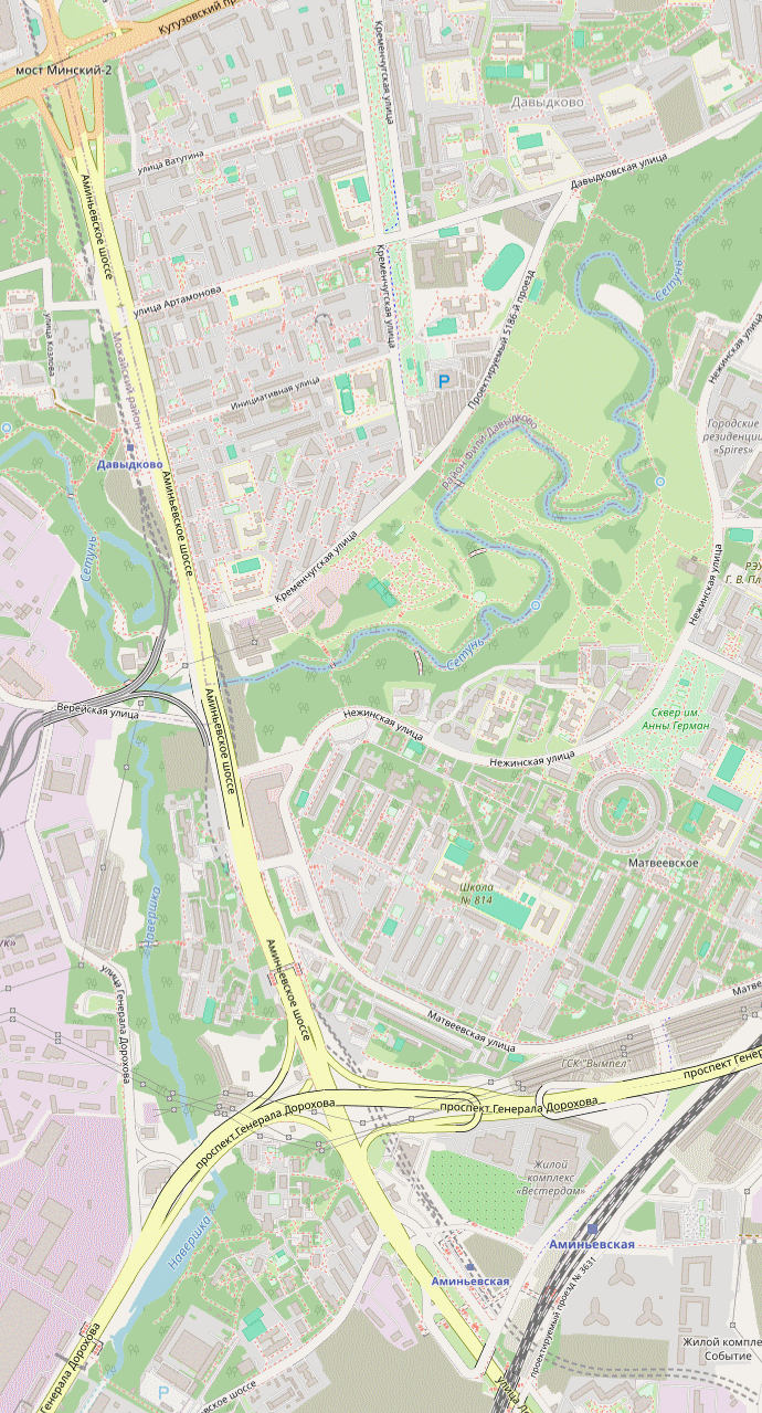 Подробная карта Москвы 2023