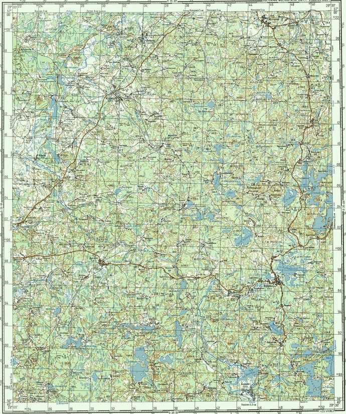 Топографическая карта Генштаб СССР лист O-35-119