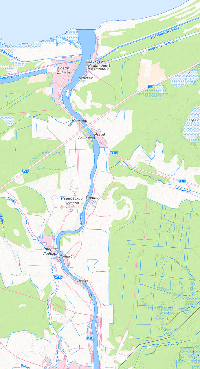 Карты Ленинградской области с городами и поселками