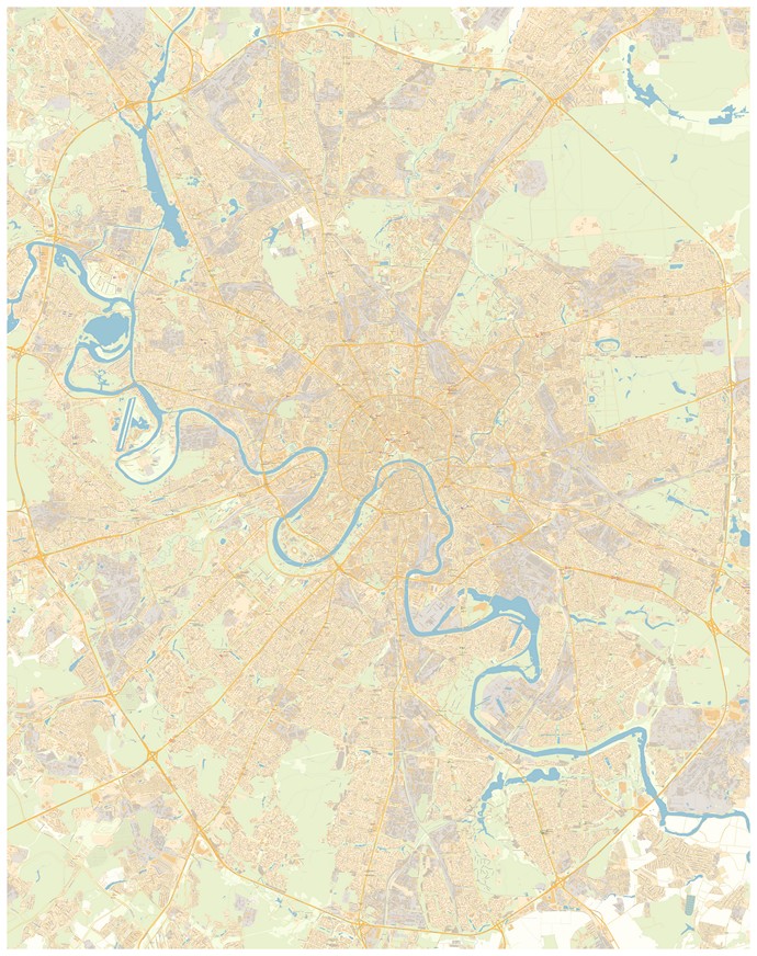 Карта Москвы с номерами домов МКАД 2023