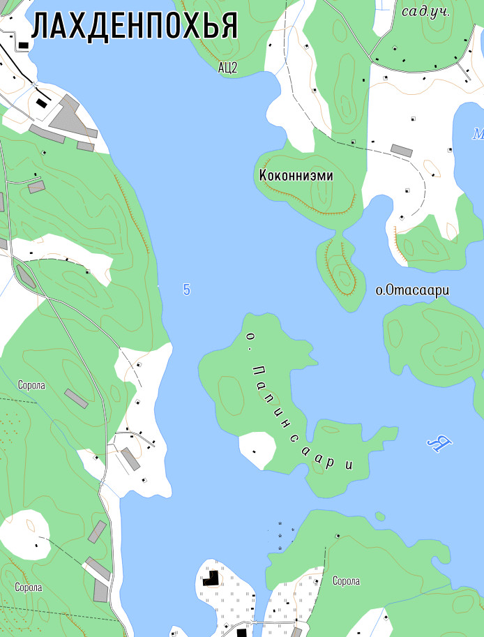 Карта Лахденпохского района