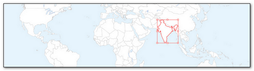 Векторная контурная карта мира для инфографики
