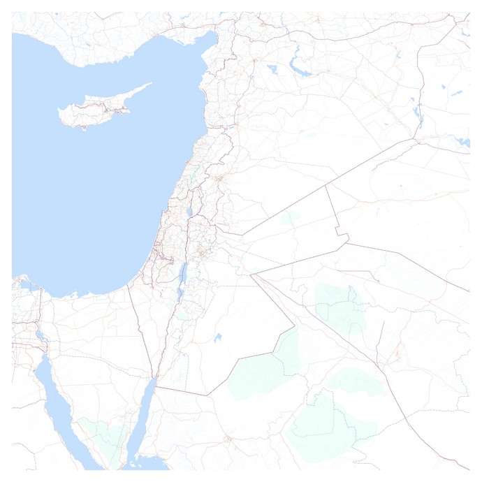 Контурные карты Израиля