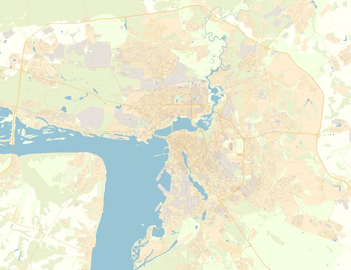 Карта Казани с номерами домов