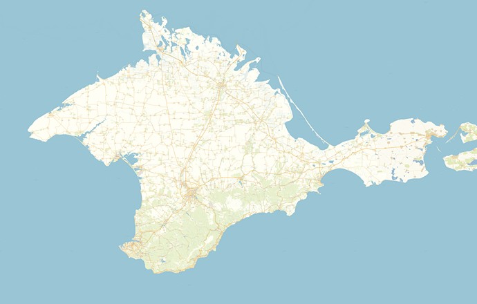 Карты республики Крым с городами и поселками КРКГП