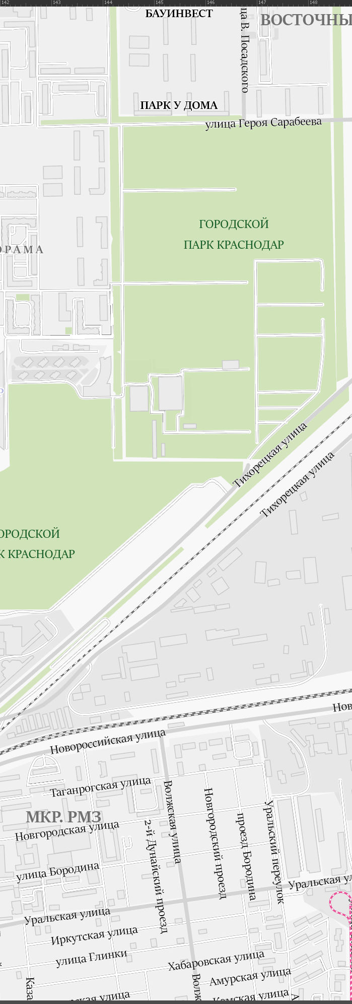 Векторная карта Краснодара на 2025 год [Краснодар-ВС