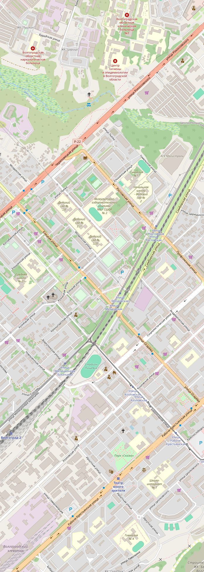 Растровые карты Волгограда для скачивания и печати PDF PNG JPG GeoTIFF
