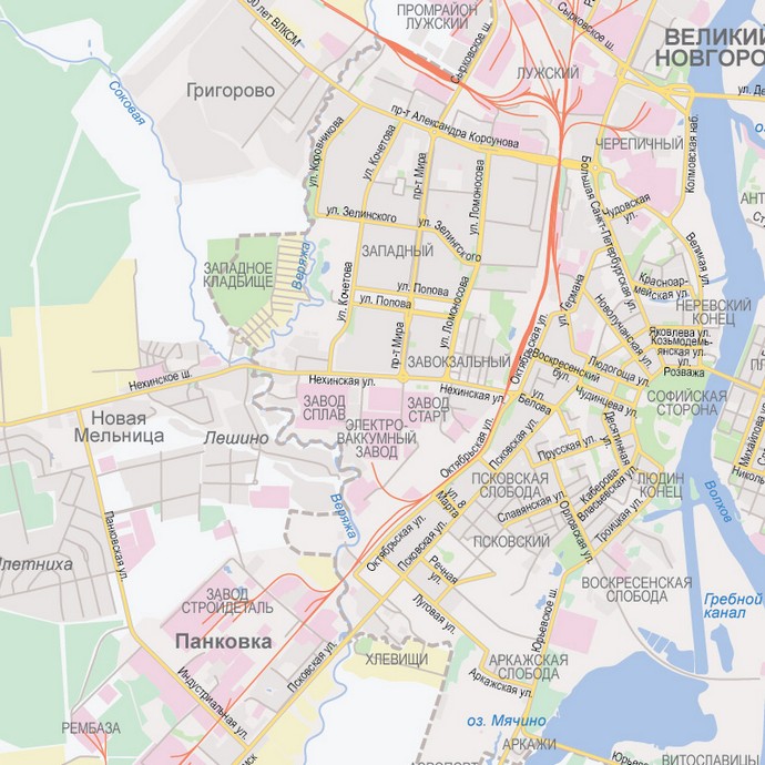 Векторные карты Новгорода для скачивания и печати AI SVG EPS PDF CDR