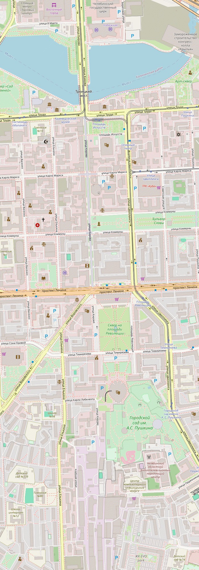 Растровые карты Челябинска для скачивания и печати PDF PNG JPG GeoTIFF
