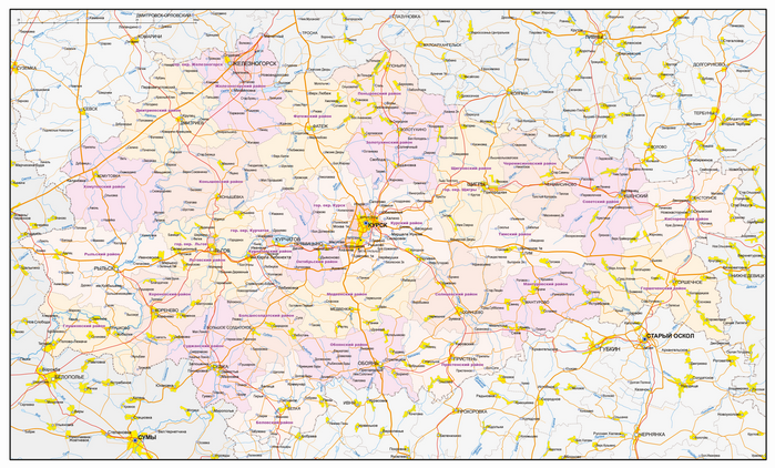Векторная карта Курская область-АБ