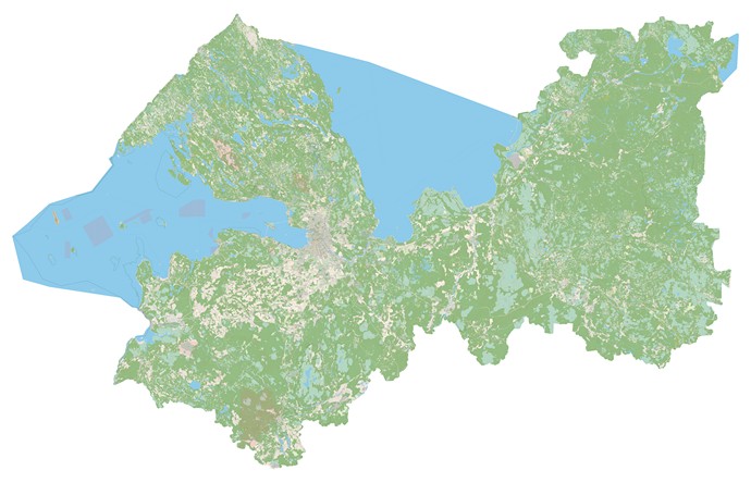 Карта Ленинградской области ЛБ