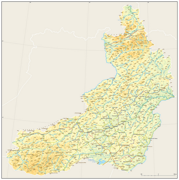 Векторные карты Забайкальского края для скачивания и печати AI SVG EPS