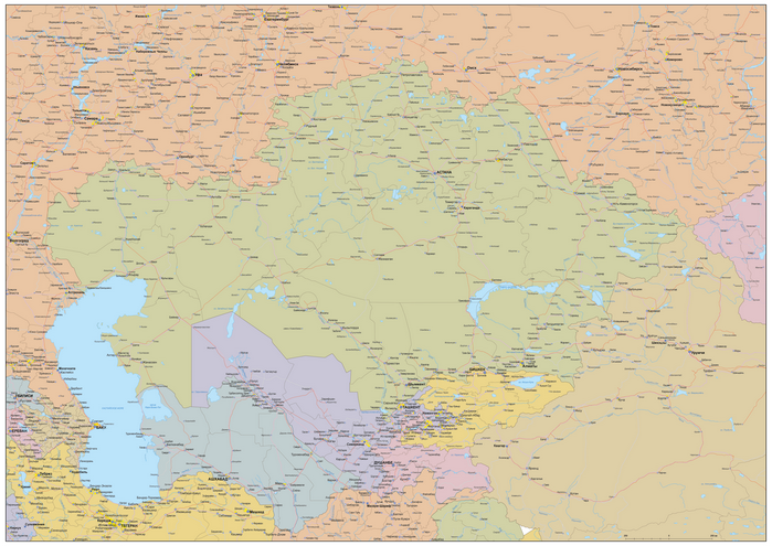 Карты Центральной (Средней) Азии