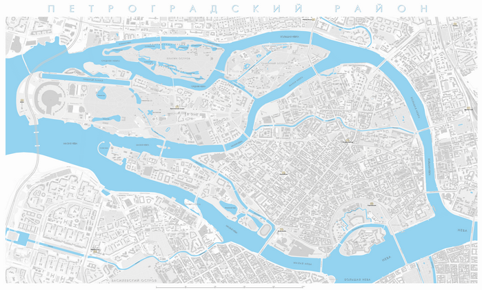 Векторная карта Петроградский район СПб-НБС