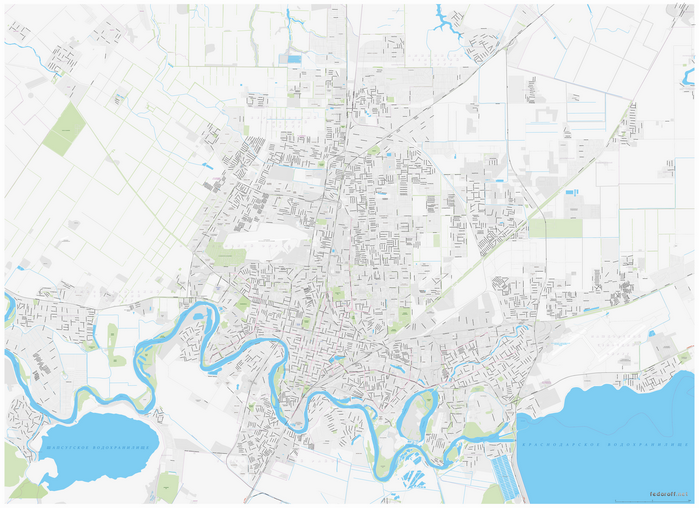 Векторная карта Краснодара на 2025 год [Краснодар-ВС