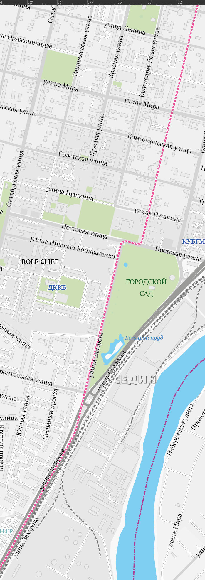 Векторная карта Краснодара на 2025 год [Краснодар-ВС