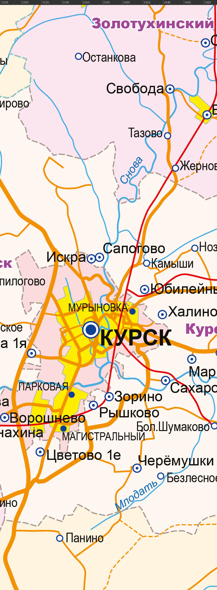 Векторная карта Курская область-АБ