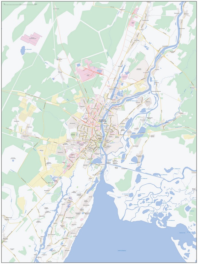 Векторные карты Новгорода для скачивания и печати AI SVG EPS PDF CDR
