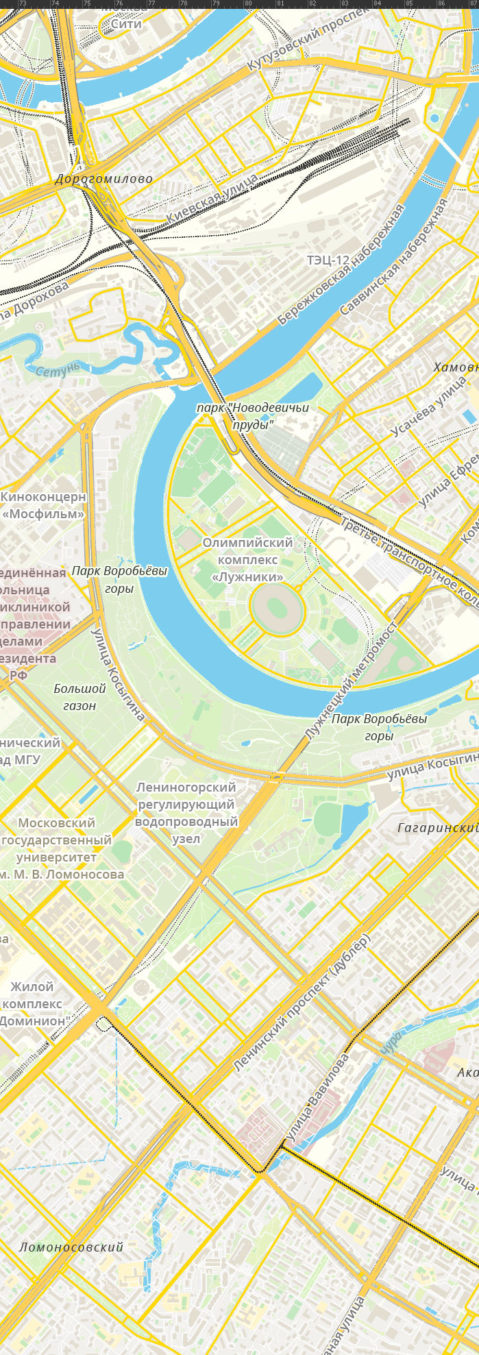 Векторная карта Москва-ГМР