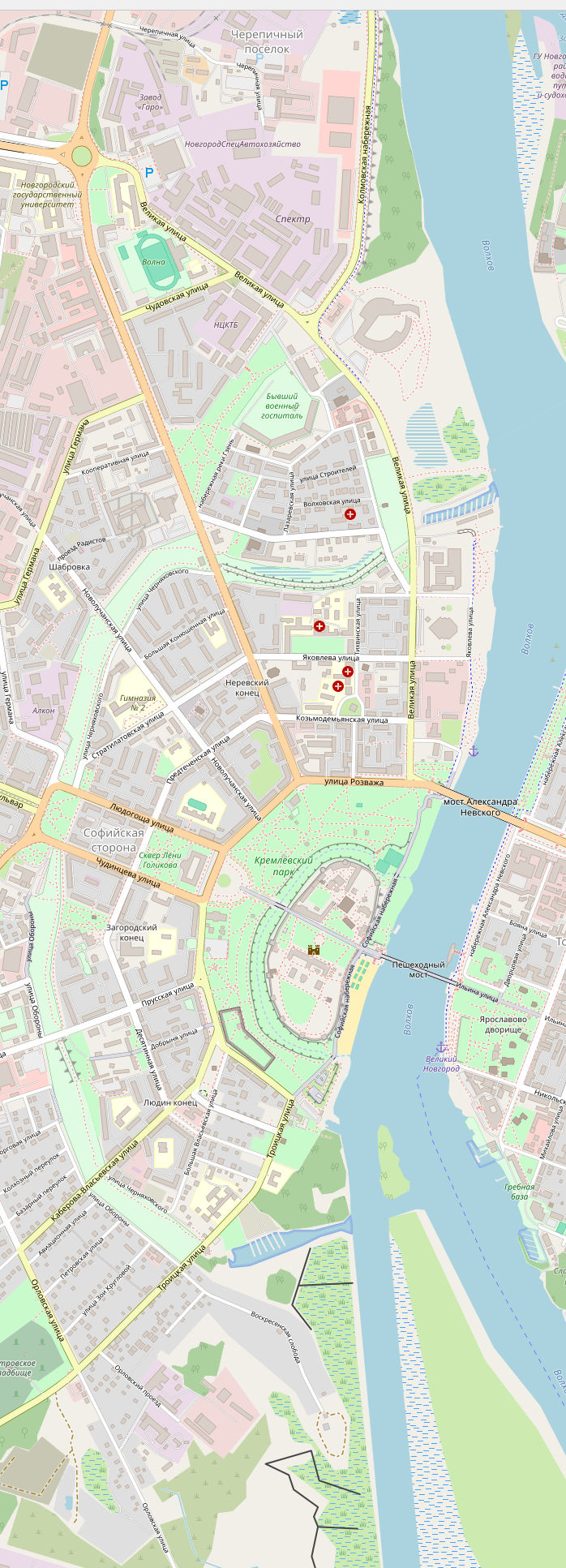 Карта Новгород-МГО