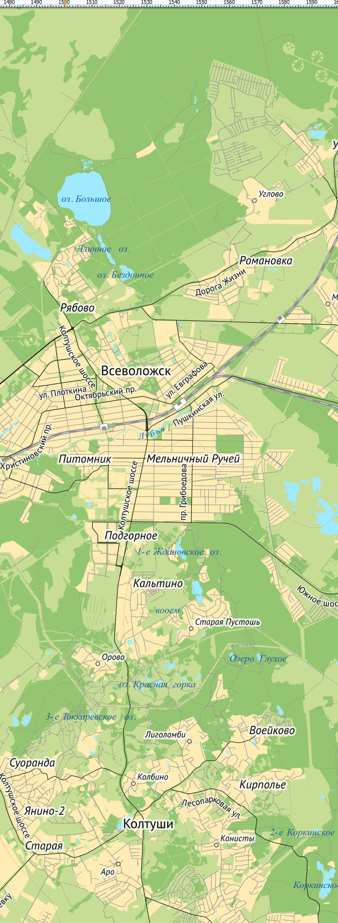 Векторная карта ГФЗ Санкт-Петербург НЗ