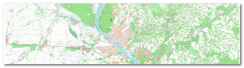 Топографическая карта Новосибирска 500 м