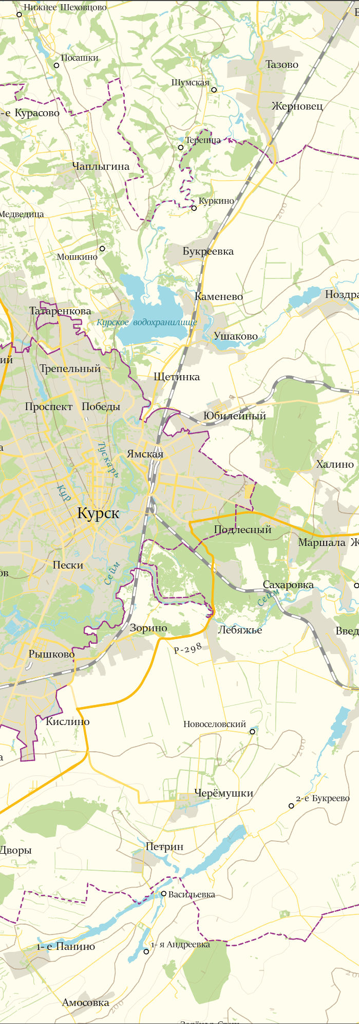 Векторная карта Курская область-ГМЗ