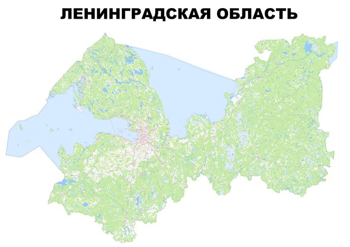 Карты Ленинградской области А0